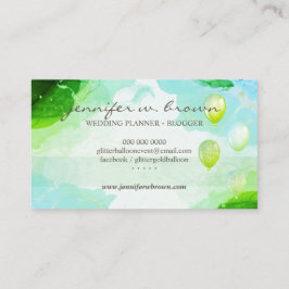Glitter Balloons Party Event Planner glitz Visitenkarte