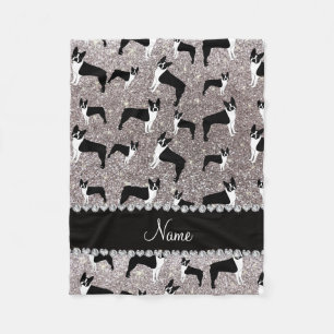 Glitter-Boston-Terrier des individuellen Namens Fleecedecke