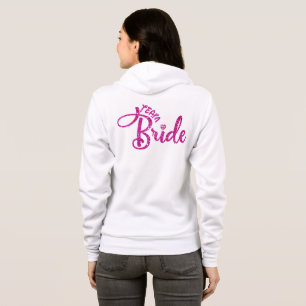 Glitter Brautjungfer Hoodie - Rosa Hochzeitsgesche