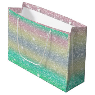 Glitter Einhorn Textur  Große Geschenktüte