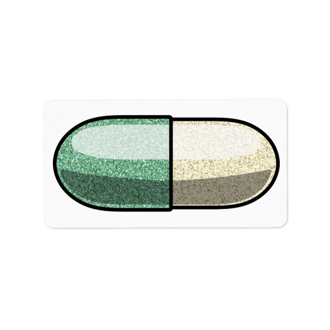 Glitter Fluoxetin Adressaufkleber (Vorne)