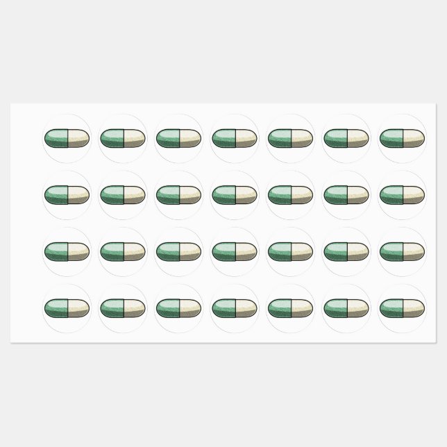Glitter Fluoxetin Etiketten (Blatt)