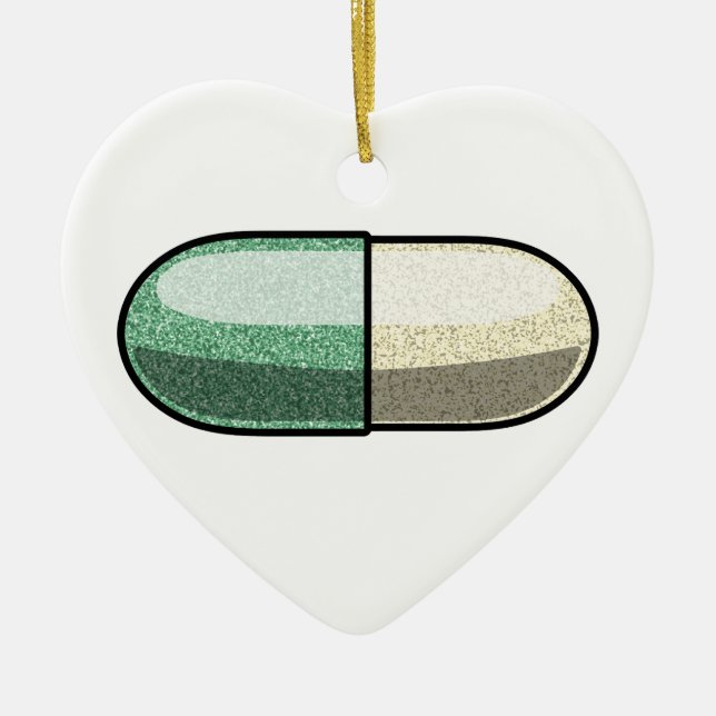 Glitter Fluoxetin Keramik Ornament (Vorne)