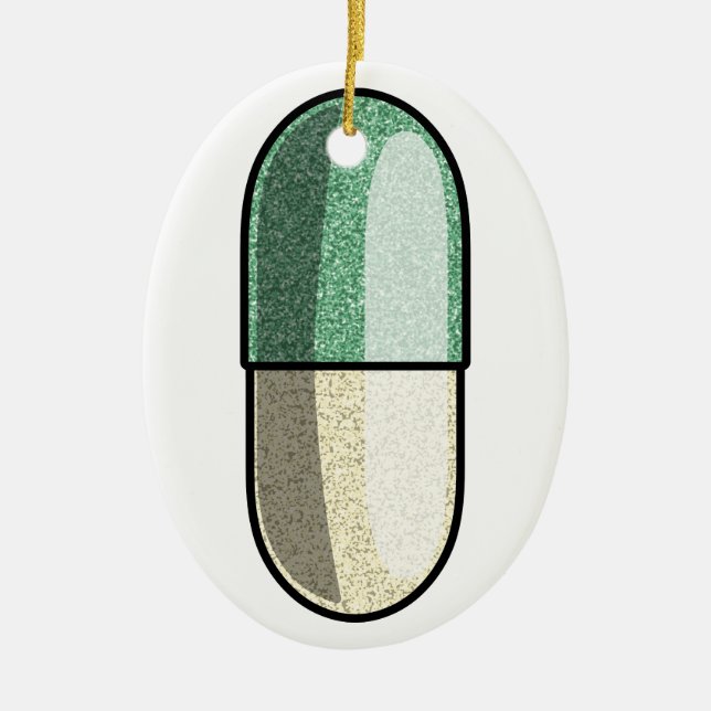 Glitter Fluoxetin Keramik Ornament (Vorne)