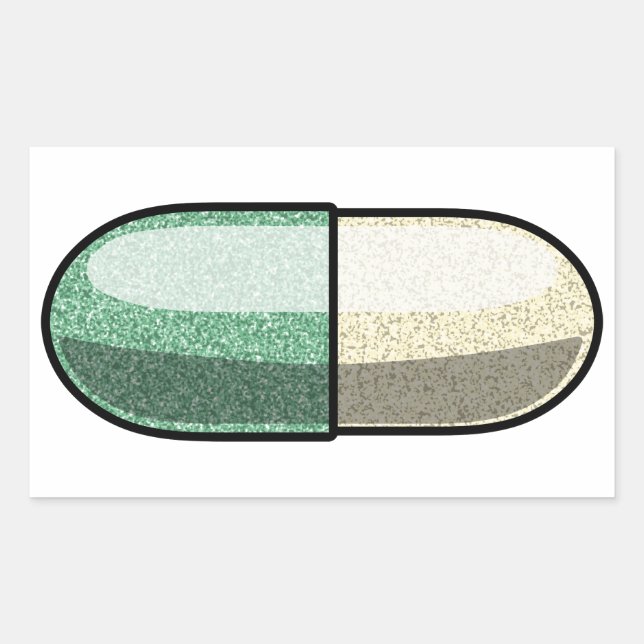 Glitter Fluoxetin Rechteckiger Aufkleber (Vorderseite)