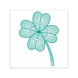 Glitter Four Leaf Clover Permastempel
