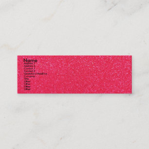 Glitter-Geschäftskarte des heißen Rosas Mini Visitenkarte