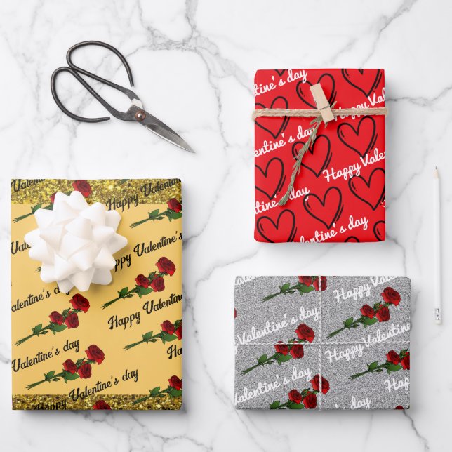 glitter  geschenkpapier set (Vorderseite)