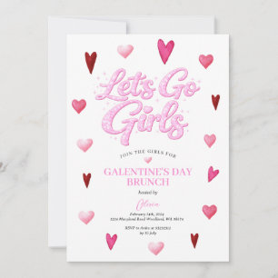Glitter Girl Galentine's Day Brunch Valentinstag Einladung