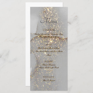 Glitter Gold Alcohol Ink Chic Flat Menu