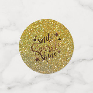 Glitter Gold Lächeln, Scheinen, Funkeln Tischkonfe Konfetti