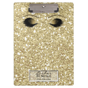 Glitter-Gold-Makeup-Augen-Wimpern-Glamour-Personal Klemmbrett