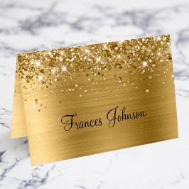 Glitter Gold Nom individuel Cartes de place