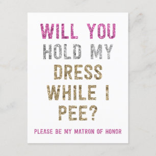 Glitter halt mein Kleid, während ich pinkle   Matr Einladung