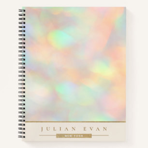 Glitter-Holografie-Gold-Detail-Spirale Notizbuch
