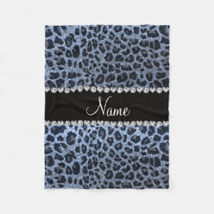 Glitter-Leopardpastelldruck des individuellen Fleecedecke