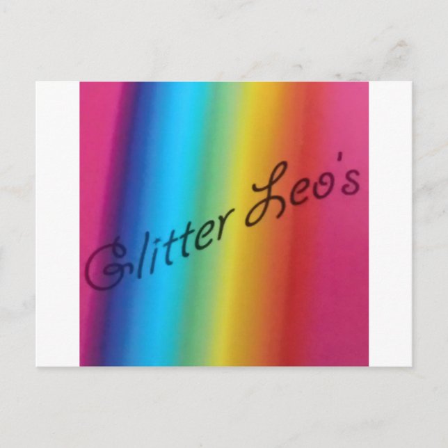 Glitter Leo's Postkarte (Vorderseite)