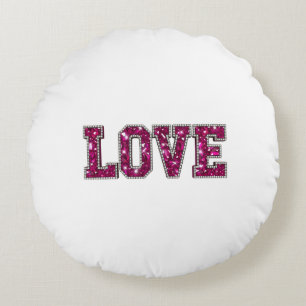 Glitter Liebe Rundes Kissen