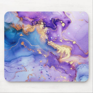 Glitter Minimal nahtloses lila blaues Muster Mousepad
