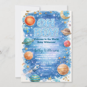 Glitter Mond Sterne Galaxy Baby Shower Einladung