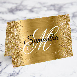 Glitter Or Fancy Monogramme Cartes de Place