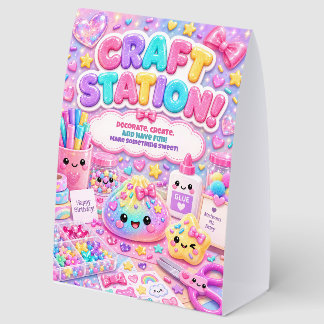 Glitter Regenbogen Squishies Party-Bastelstation Tischaufsteller