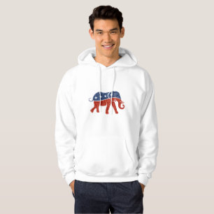 Glitter-Republikaner-Elefant-Männer-Hoodie-Sweatsh Hoodie