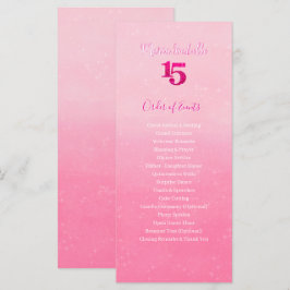 Glitter Rosa Quinceañera Ereignisablauf