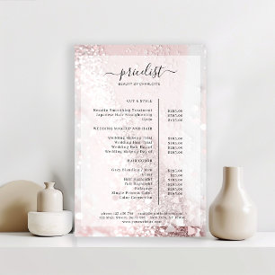 Glitter Salon Preisliste Poster