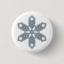 Glitter Snowflake - Baby Blue Branches Button
