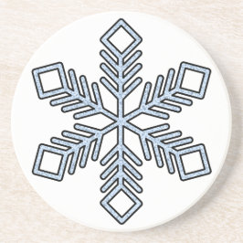Glitter Snowflake - Baby Blue Branches Getränkeuntersetzer