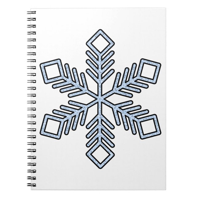 Glitter Snowflake - Baby Blue Branches Notizblock (Vorderseite)