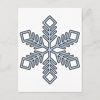 Glitter Snowflake - Baby Blue Branches Postkarte