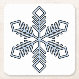 Glitter Snowflake - Baby Blue Branches Rechteckiger Pappuntersetzer