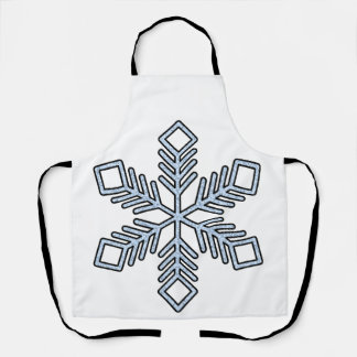 Glitter Snowflake - Baby Blue Branches Schürze