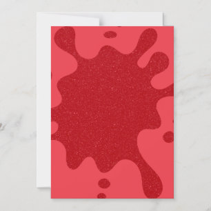 Glitter Splash Tomate Rot Magnetkarte (individuell Magneteinladung