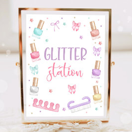 Glitter Station Mani-Pedi Party Manicure Pedicure Poster