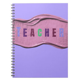 Glitter Teacher Colorful Letters  Notizblock