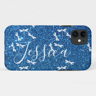 Glitter und Libellen personalisiert  Case-Mate iP iPhone Hülle