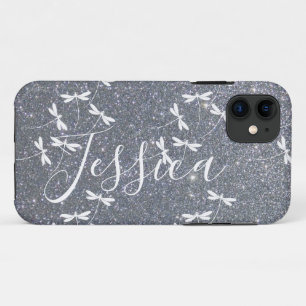 Glitter und Libellen personalisiert  Case-Mate iP iPhone Hülle