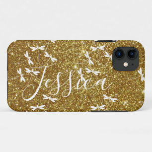 Glitter und Libellen personalisiert  Case-Mate iP iPhone Hülle