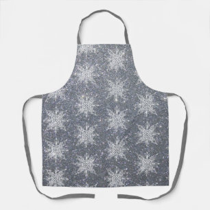 Glitter und Schneeflocken  Schürze