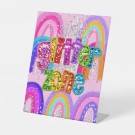 Glitter Zone Sockelschild