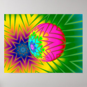 Glitterball-Fraktal Poster