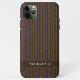 Glitterbraun | Minimalistisches modernes initiales Case-Mate iPhone Hülle