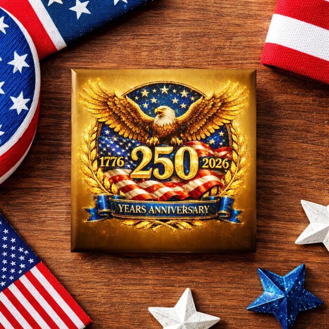 Glittered Semiquincentennial Eagle Emblem Button (Von Creator hochgeladen)