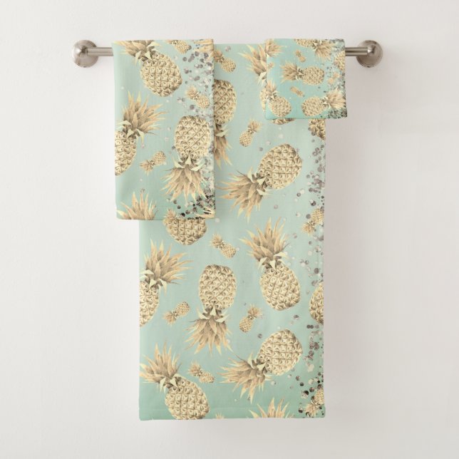 Glitterie amusante Ananas d'or (En situation)