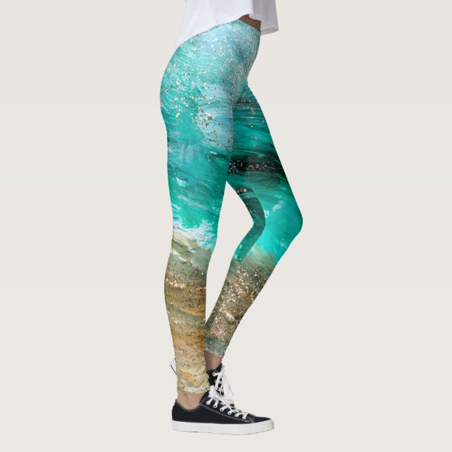 Glitterie Artsy Moderne Leggings Abstraits (Droite)