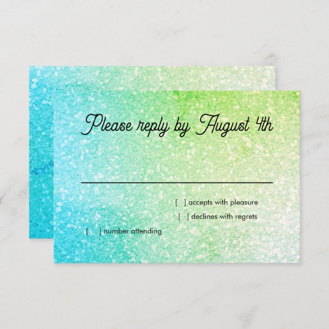 Glitterie Dégradé RSVP Tutquoise Lime (Devant / Derrière)