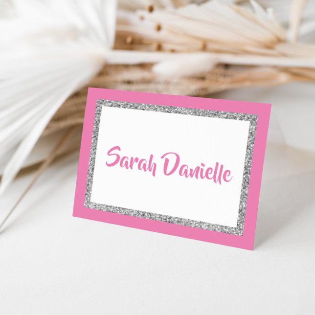 Glitterie Dunkelrosa und Silberne Personalisierte  (Von Creator hochgeladen)